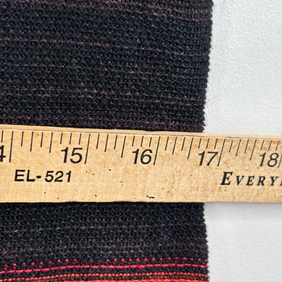 LAUREN RALPH LAUREN Christmas Linen Dress L Stripe Black Brown Fall Office Siren - Picture 8 of 10